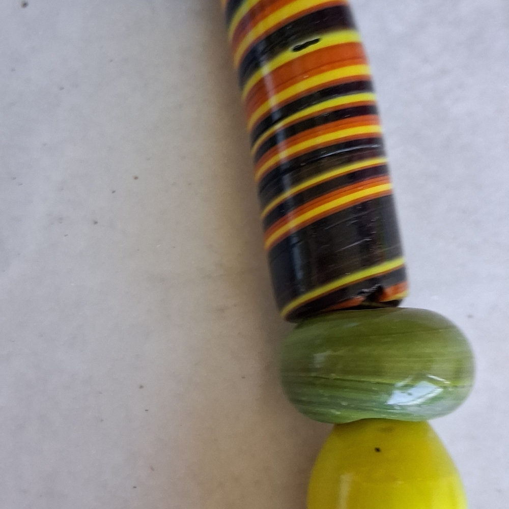 Handcrafted Multicolor Glass Beads On String.   African or Caribbean Style - Picture 2 of 9